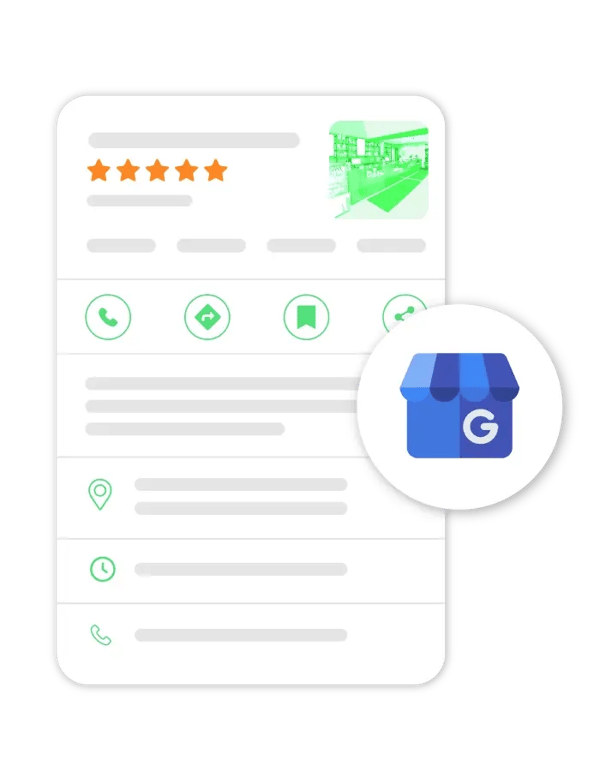Illustration of a Google Business Profile for a cannabis dispensary—crucial for local cannabis dispensary SEO success.