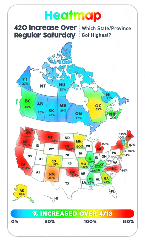 Cannabis Market Heatmap: Which state has the highest sales on 420?
