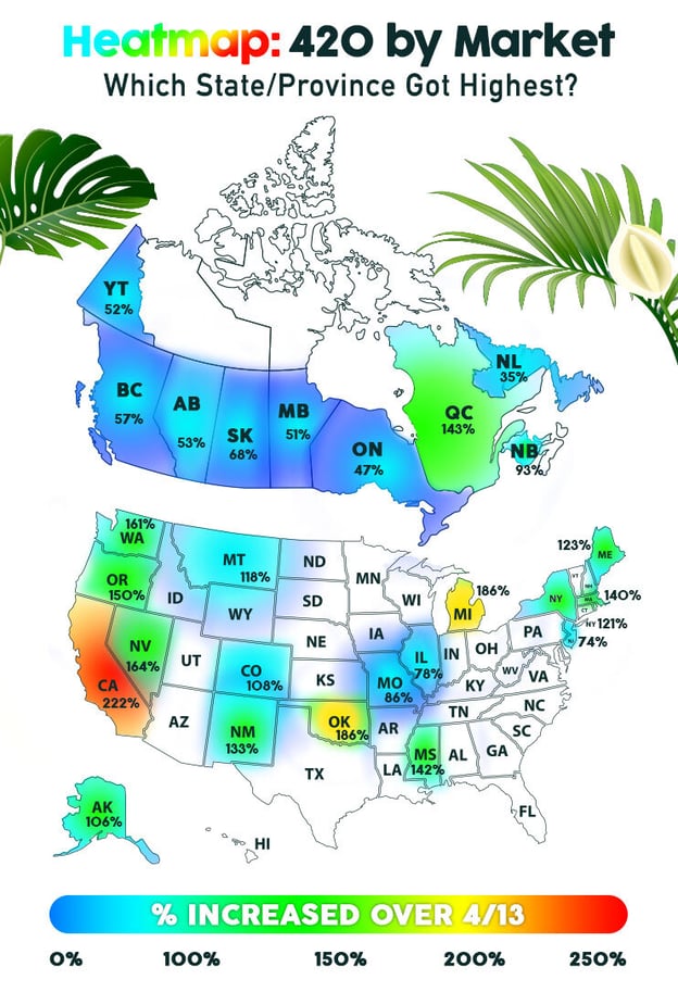 Cannabis Market Heatmap: Which state has the highest sales on 420?