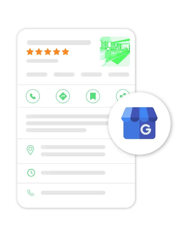 Illustration of a Google Business Profile for a cannabis dispensary—crucial for local cannabis dispensary SEO success.
