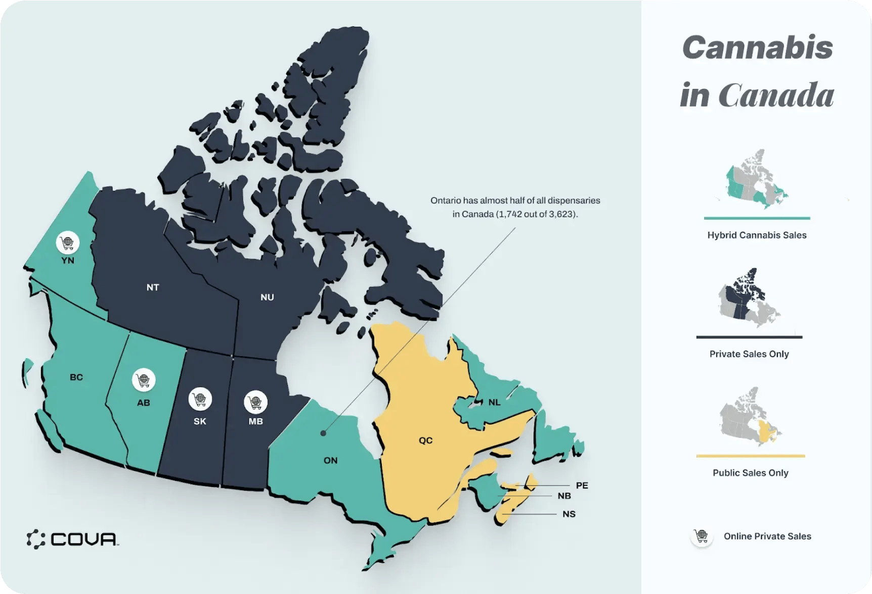 Map of Cannabis Legality in Canada