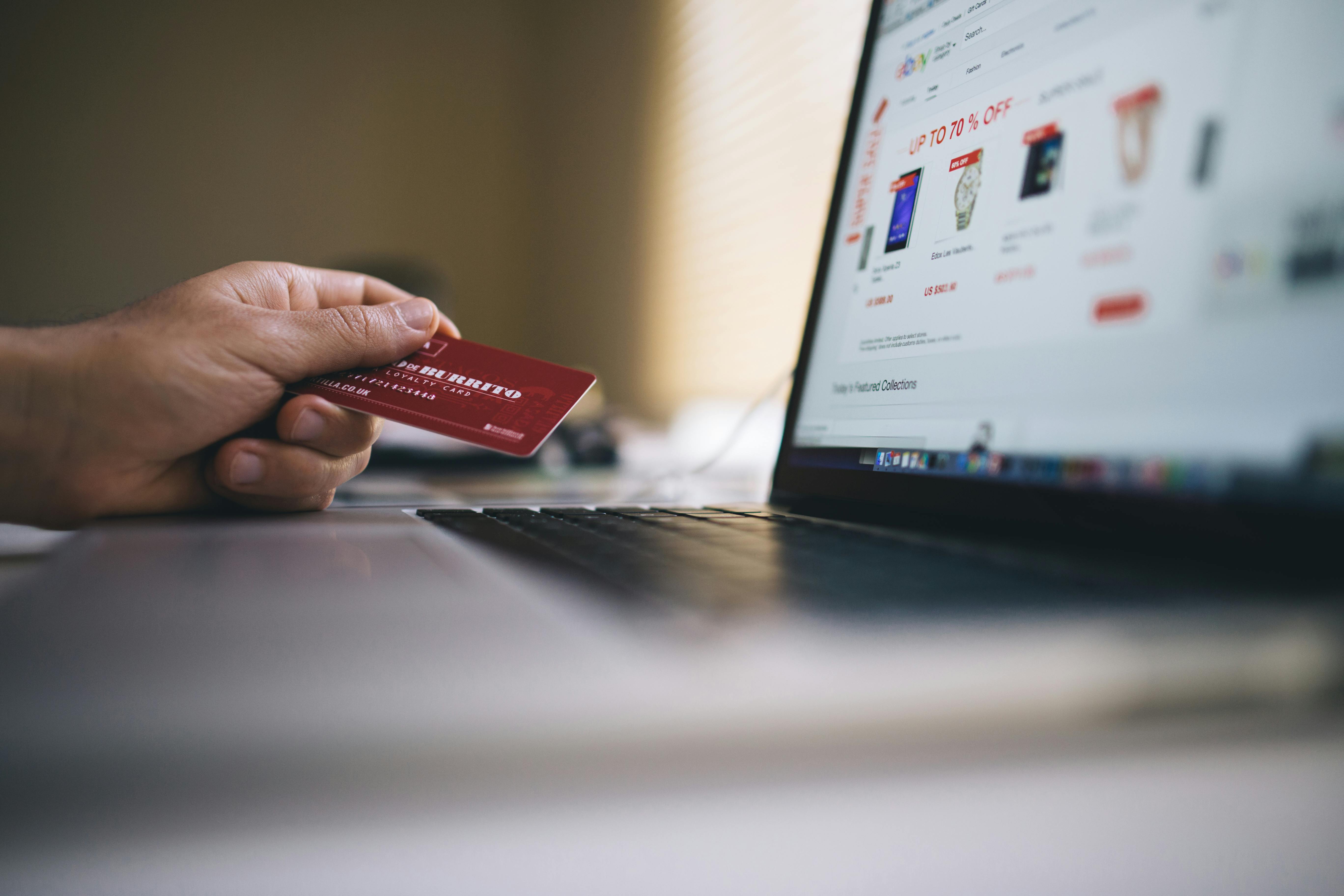 Online shopping with credit card transaction