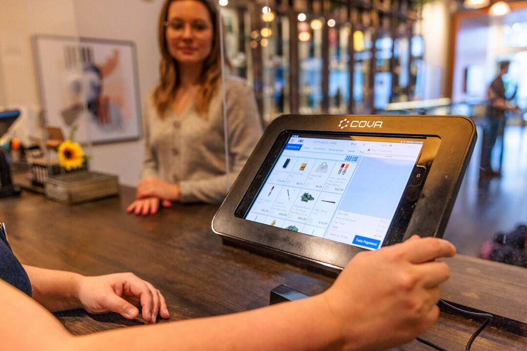 Point-of-sale system in retail store