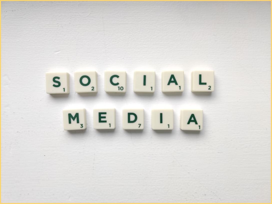 Social media Scrabble tiles arrangement