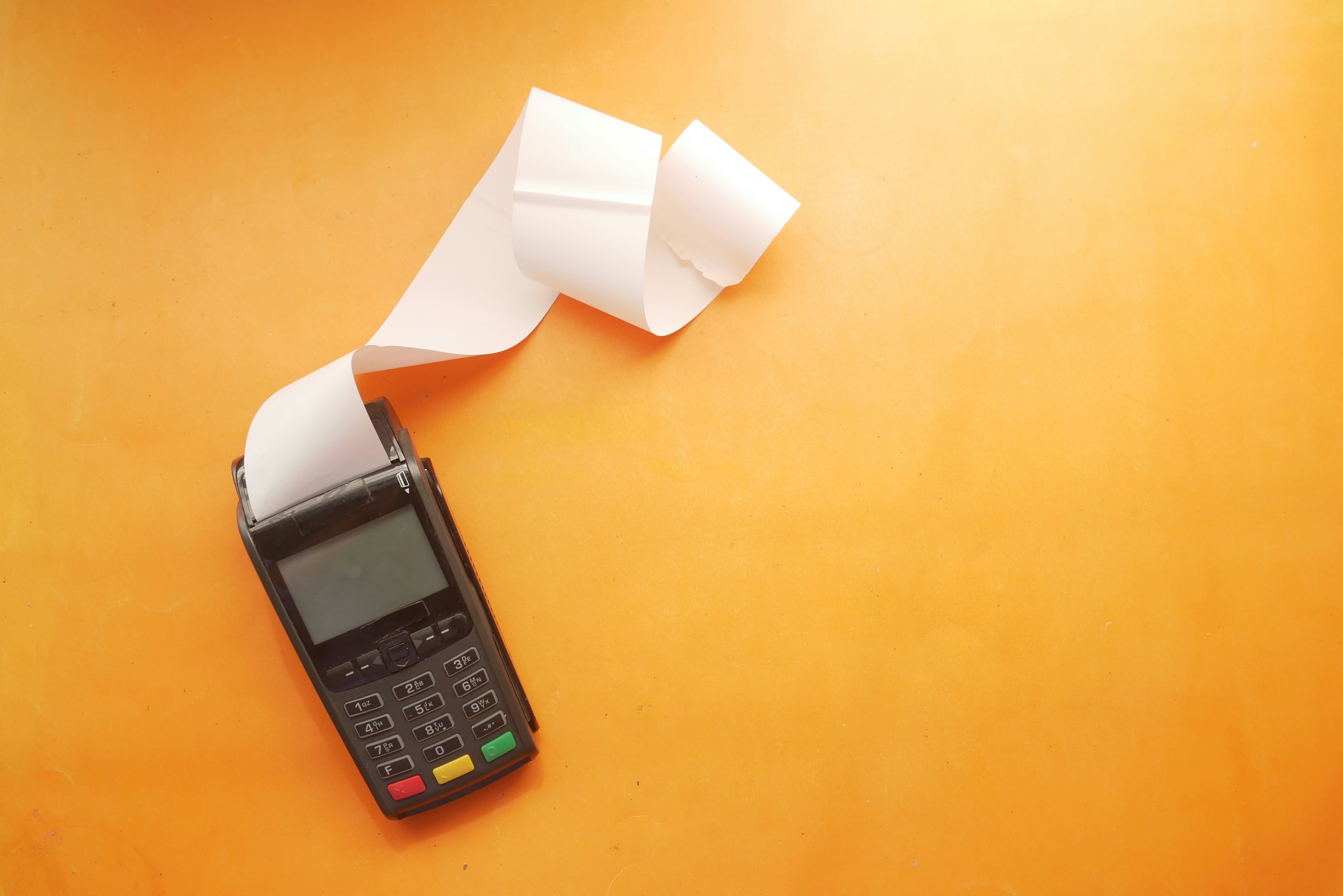pos with receipt coming out